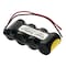 Exell Battery 4.8V 700mAh NiCD Battery w/Wire Leads for Emergi-lite 850.0062 Light EBC-2/3AX4-WIRE - alternate 3